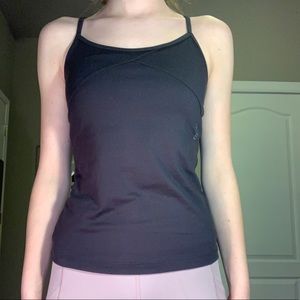black workout tank top